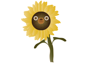 Sunflower Mascot Illustration