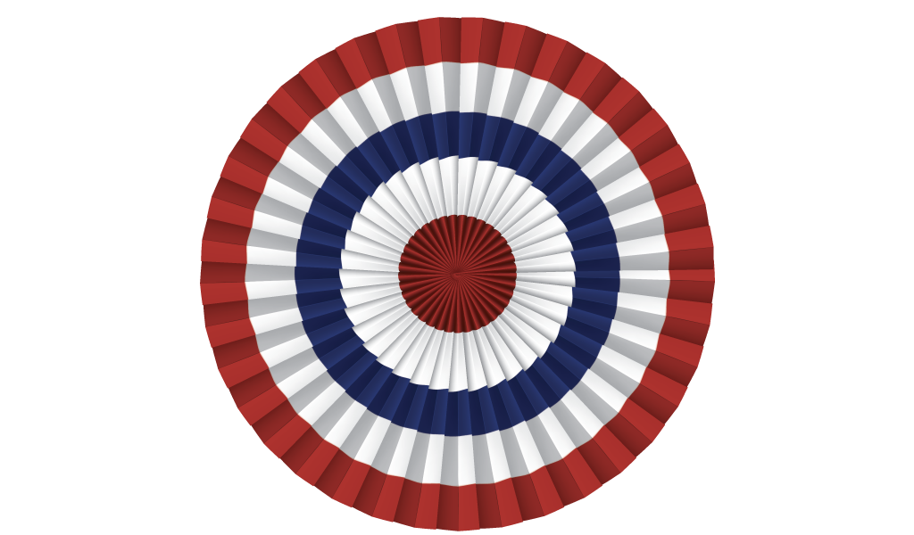 American Flag Circular Banner Vector Illustration