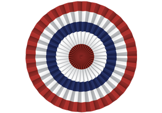 American Flag Circular Banner Vector Illustration