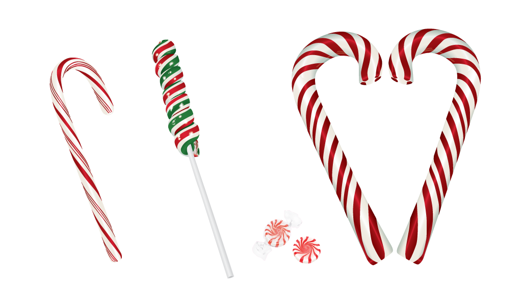 Candy Canes Vector Illustration